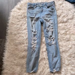 American eagle distressed skinny jeans